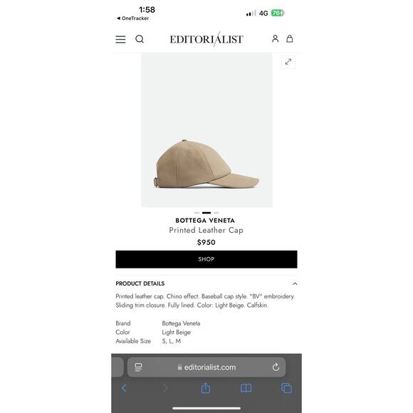 $950 leather printed hat - Picture 2 of 7